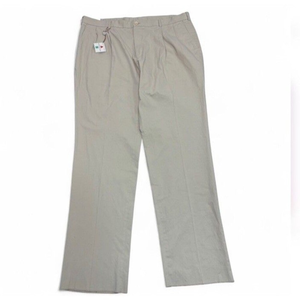 Southern Tide Pants Mens Size 42 Pleat Pants Stone Khaki NWT Unhemmed